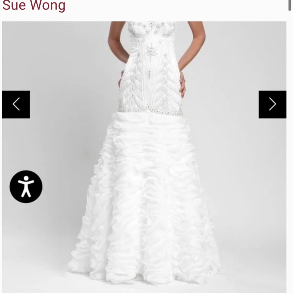 NEW - Gray Sue Wong - Semi-Sweetheart Mermaid Dress W3403